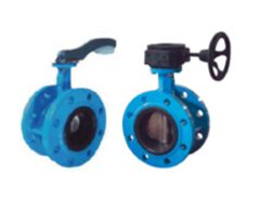 Product Image - Handle and Worm Gear Flange Centerline Butterfly Valves - W-W1224-L/G