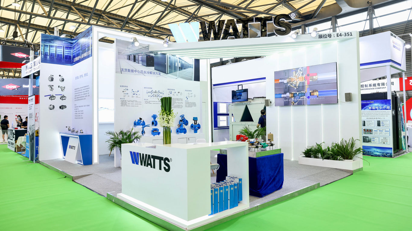 Watts China exhibition booth set up. 